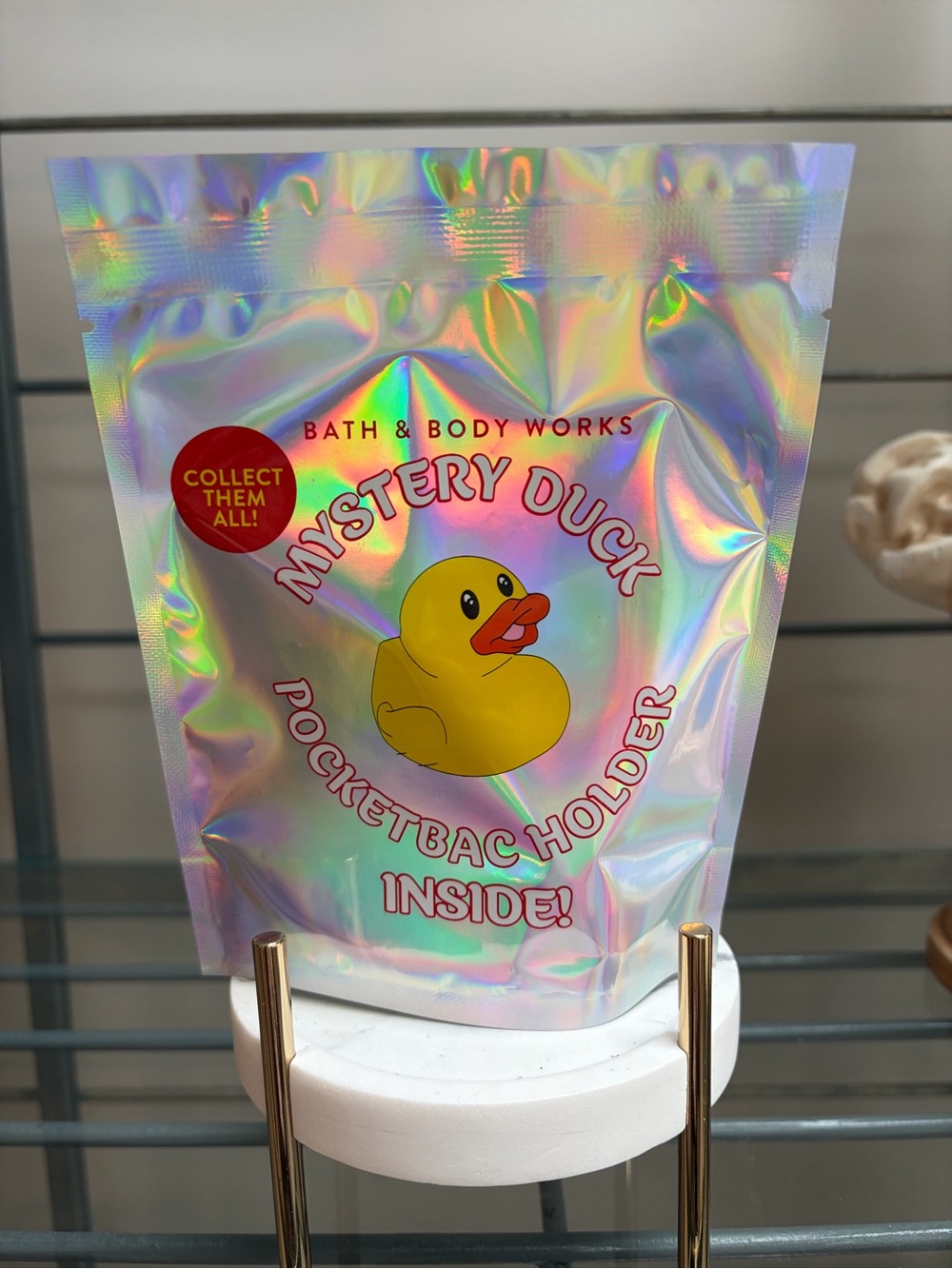 Bath & Body Works Mystery Duck PocketBac Holder - Holographic Packaging